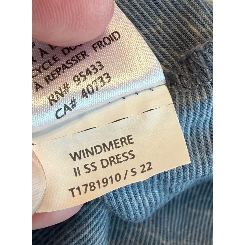 Toad & Co Dress‎ Windmere II Womens M Blue/Yellow Floral Organic Eco Stretch - Picture 3 of 10